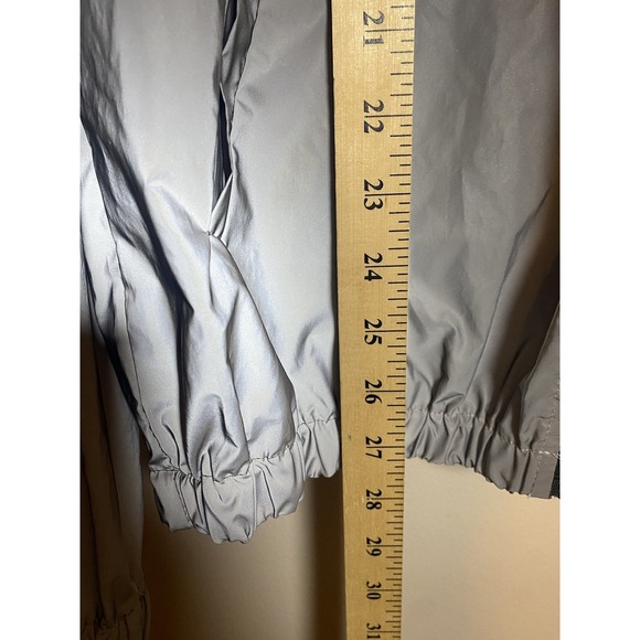 Manfinity NASA Size Large Reflective Windbreaker Jacket Iridescent Silver Light - Picture 4 of 8